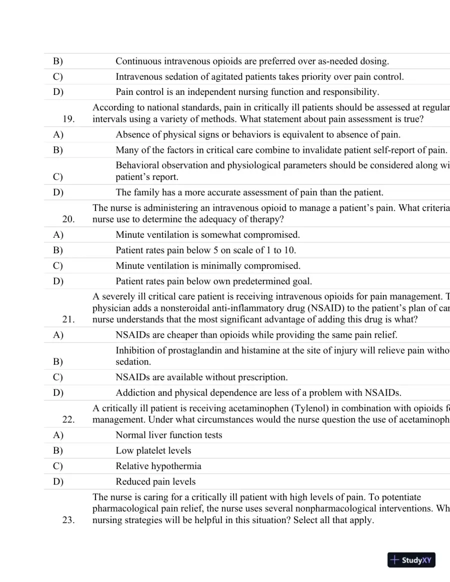 Test Bank For Critical Care Nursing: A Holistic Approach, 10th Edition, page 30