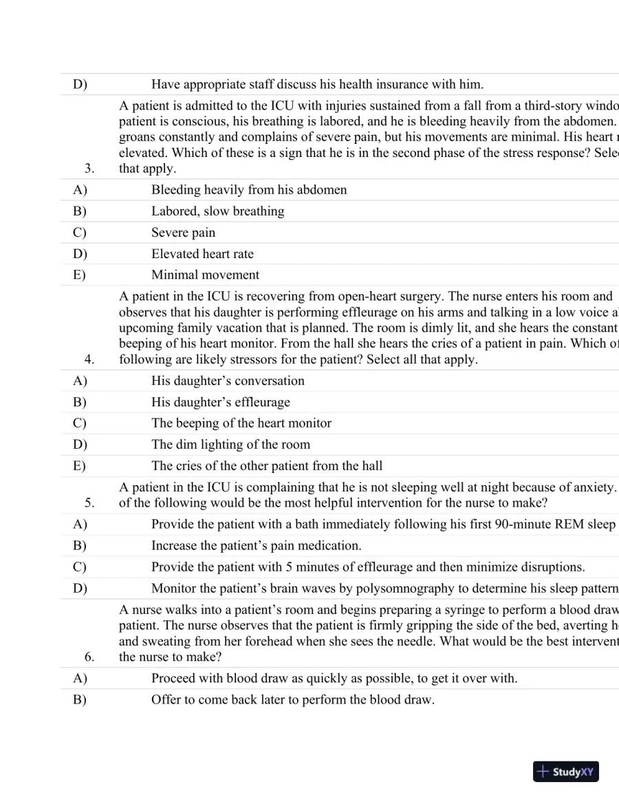 Test Bank For Critical Care Nursing: A Holistic Approach, 10th Edition, page 9