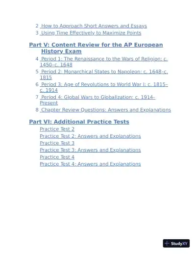 Princeton Review AP European History Premium 2023 - The Princeton Review (2022) - Page 9 preview image