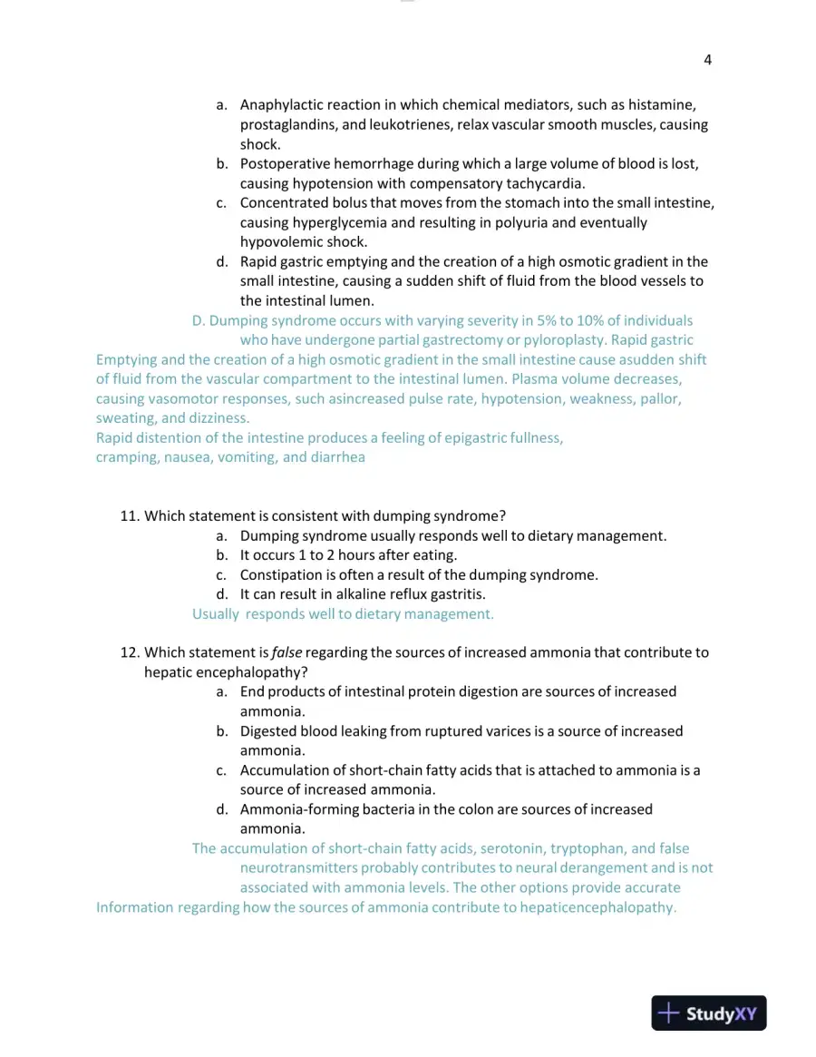 2023-2024 NURS611 Pathophysiology Exam 4 Version Test Bank With Answers (104 Solved Questions), page 5