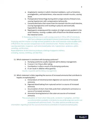 2023-2024 NURS611 Pathophysiology Exam 4 Version Test Bank With Answers (104 Solved Questions) - Page 5 preview image