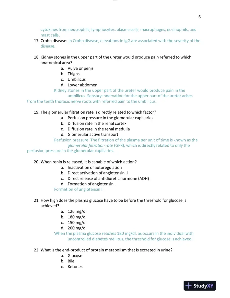 2023-2024 NURS611 Pathophysiology Exam 4 Version Test Bank With Answers (104 Solved Questions), page 7