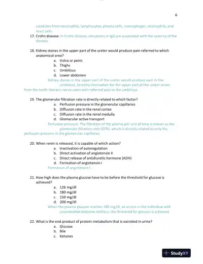 2023-2024 NURS611 Pathophysiology Exam 4 Version Test Bank With Answers (104 Solved Questions) - Page 7 preview image