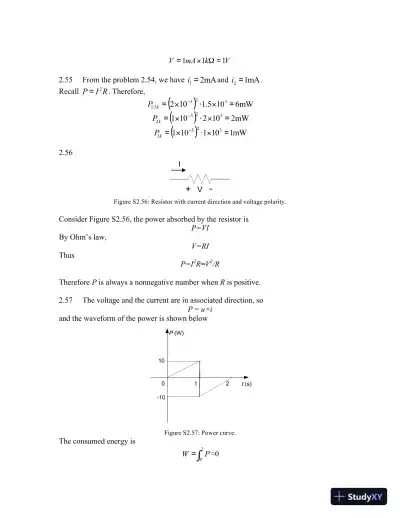 Solution Manual For Electrical Engineering: Concepts and Applications, 1st Edition - Page 14 preview image
