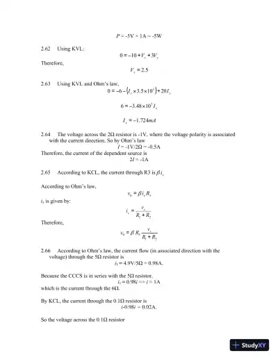 Solution Manual For Electrical Engineering: Concepts and Applications, 1st Edition - Page 16 preview image