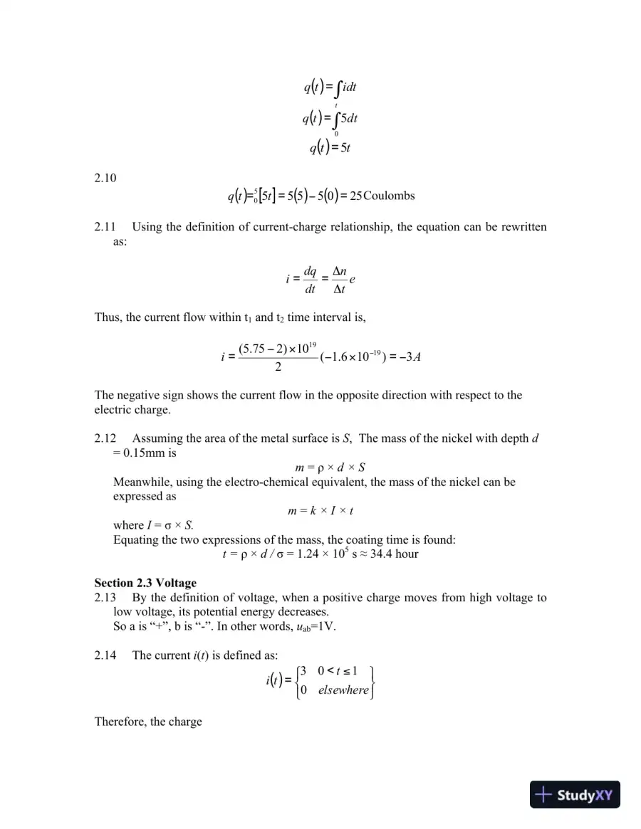 Solution Manual For Electrical Engineering: Concepts and Applications, 1st Edition, page 3