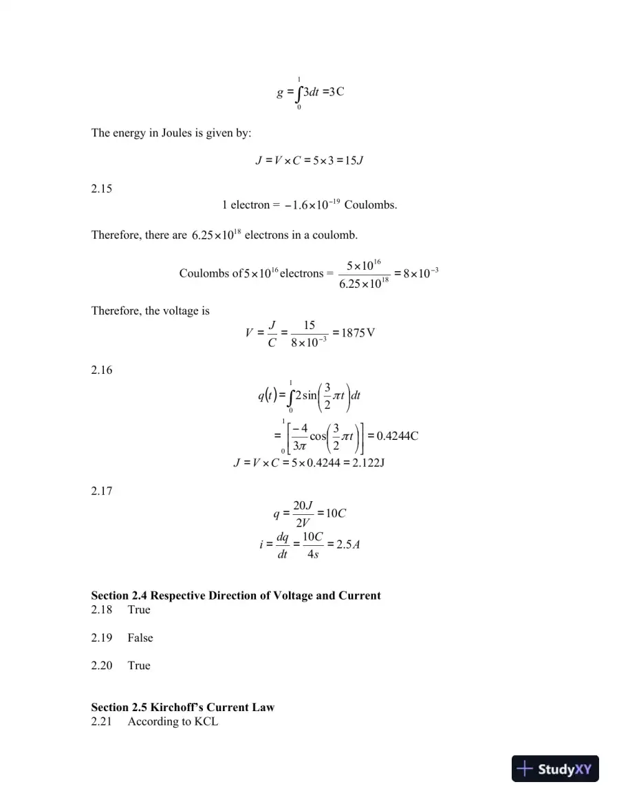Solution Manual For Electrical Engineering: Concepts and Applications, 1st Edition, page 4
