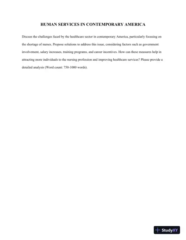 HUMAN SERVICES IN CONTEMPORARY AMERICA - Page 1 preview image