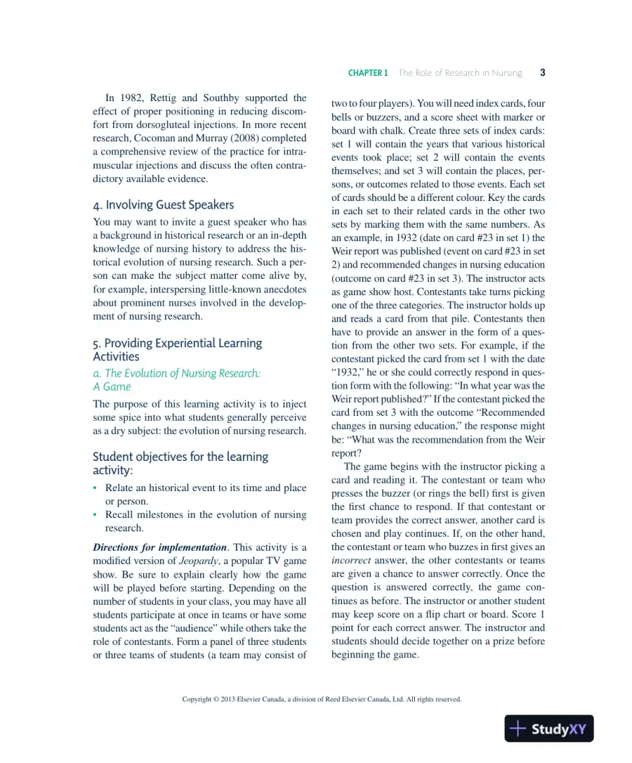 Nursing Research In Canada: Methods, Critical Appraisal, And Utilization, 3rd Canadian Edition Solution Manual, page 4
