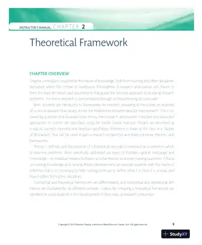 Nursing Research In Canada: Methods, Critical Appraisal, And Utilization, 3rd Canadian Edition Solution Manual - Page 6 preview image