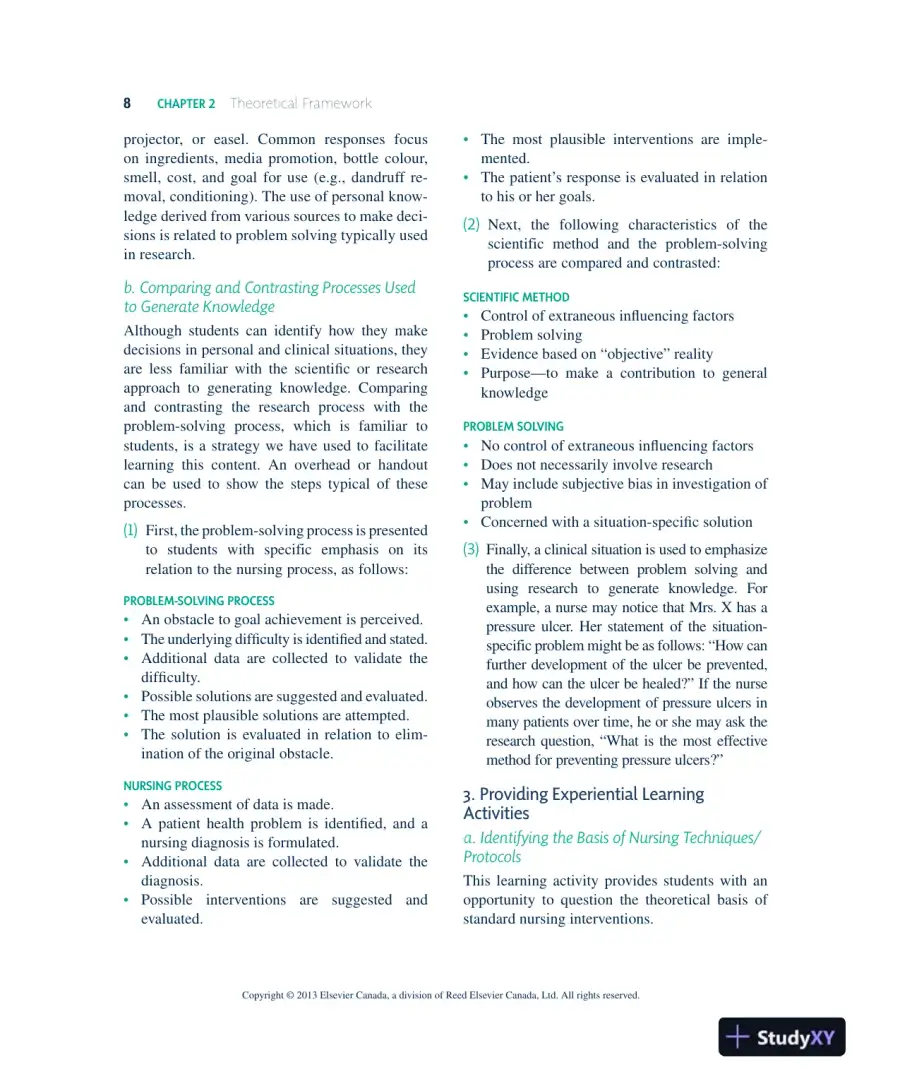 Nursing Research In Canada: Methods, Critical Appraisal, And Utilization, 3rd Canadian Edition Solution Manual, page 9