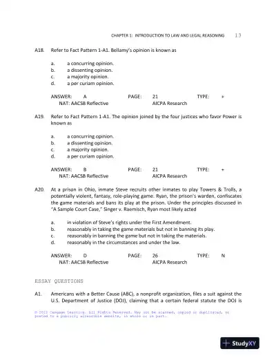 Test Bank For Business Law: Text And Cases: Legal, Ethical, Global, And Corporate Environment, 12th Edition - Page 14 preview image