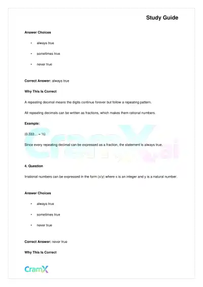 Algebra I – Preliminaries and Basic Operations - Page 10 preview image