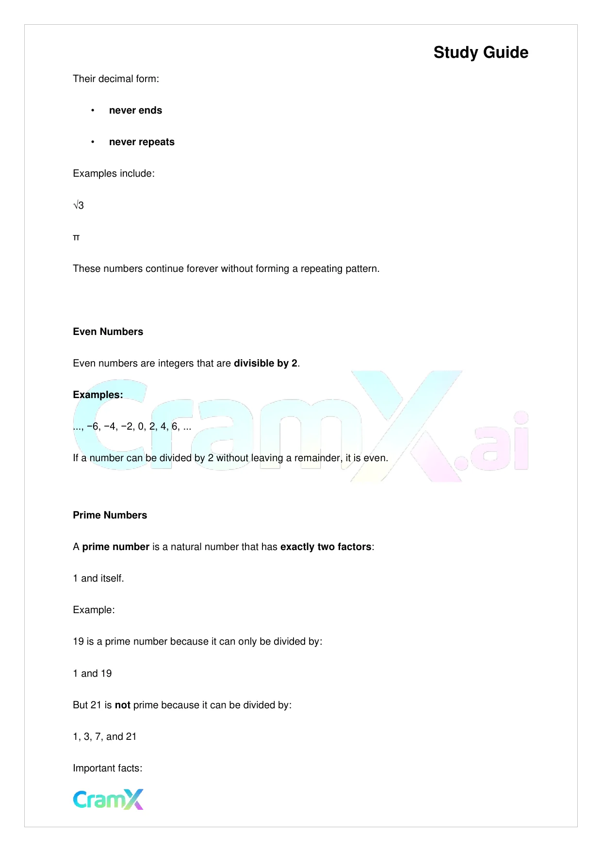 Algebra I – Preliminaries and Basic Operations - Page 4 preview image