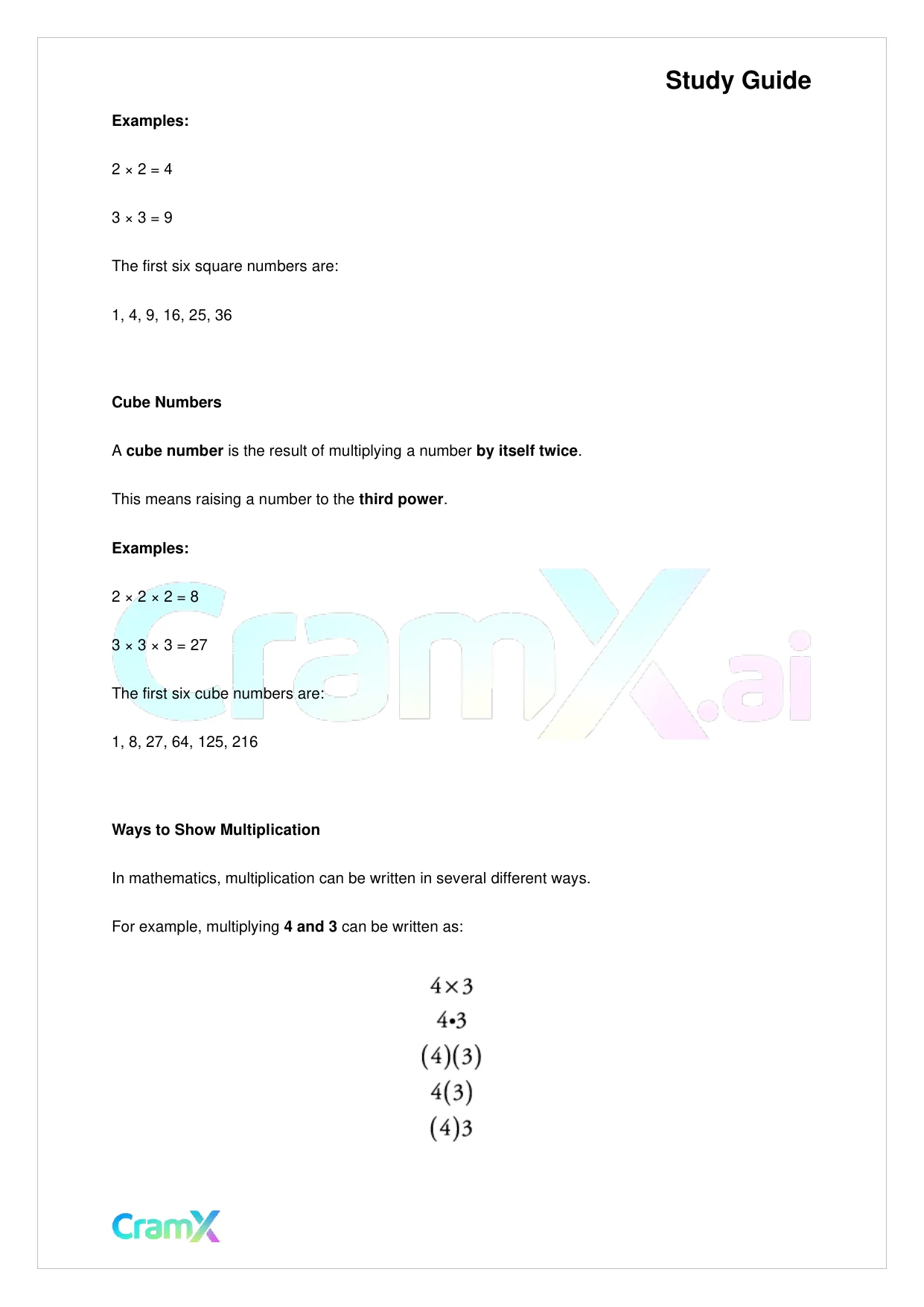 Algebra I – Preliminaries and Basic Operations - Page 6 preview image