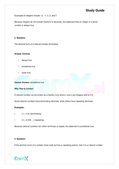 Algebra I – Preliminaries and Basic Operations - Page 9 preview image