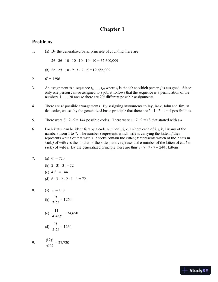 A First Course in Probability, 10th Edition Solution Manual, page 3