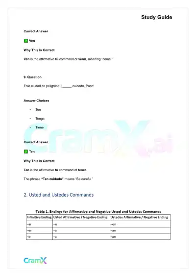 Spanish I - Commands - Page 5 preview image