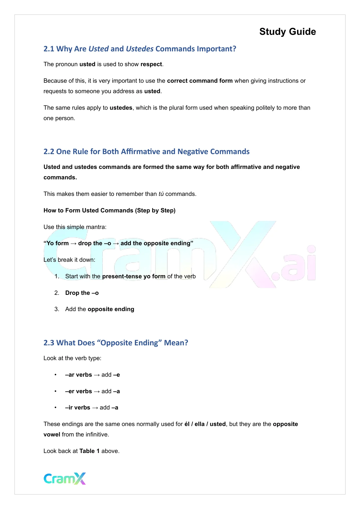 Spanish I - Commands - Page 6 preview image