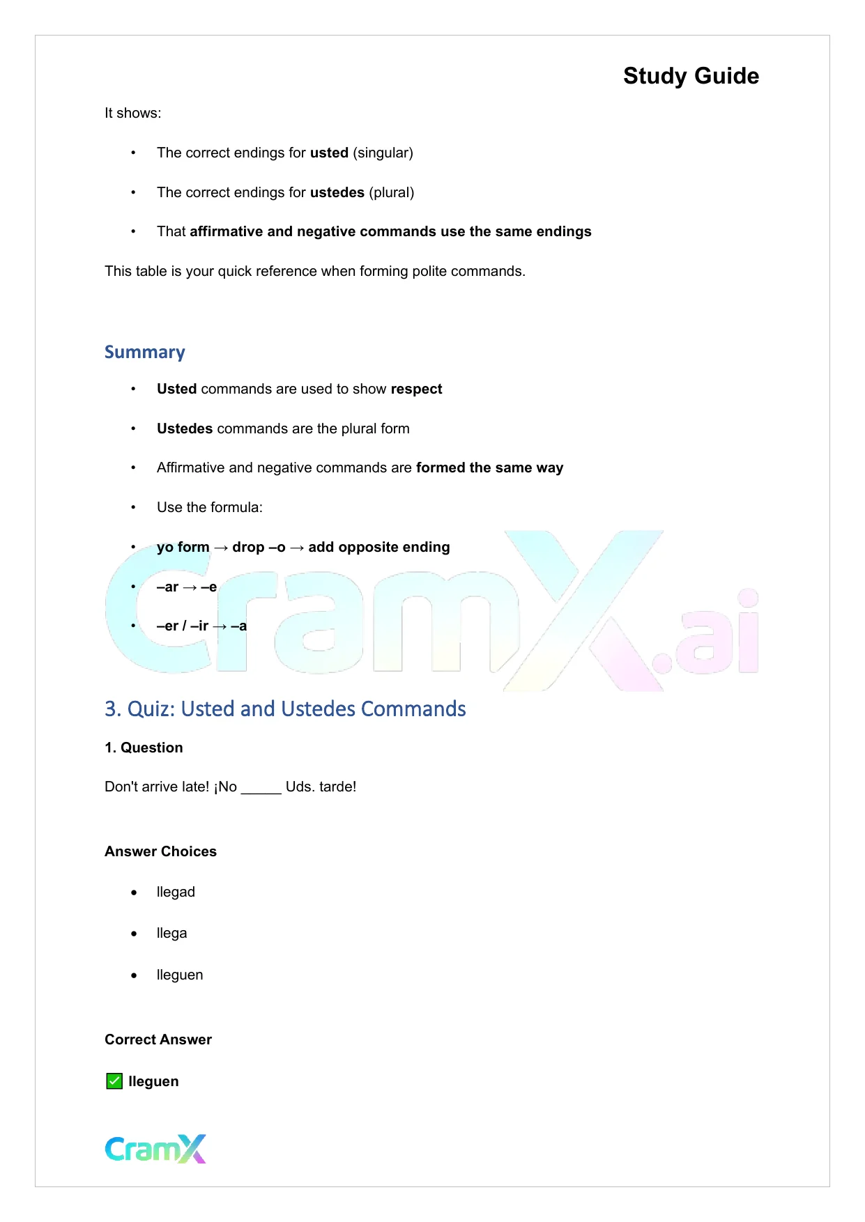 Spanish I - Commands - Page 7 preview image
