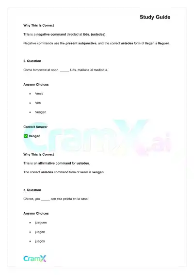 Spanish I - Commands - Page 8 preview image