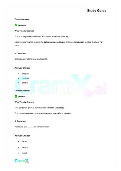 Spanish I - Commands - Page 9 preview image