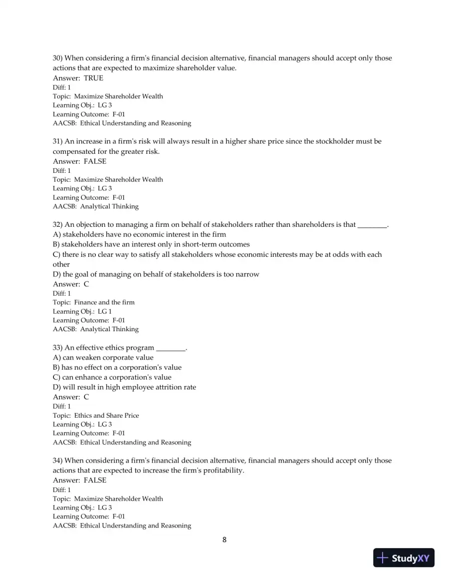 Test Bank for Principles of Managerial Finance, 15th Edition, page 10