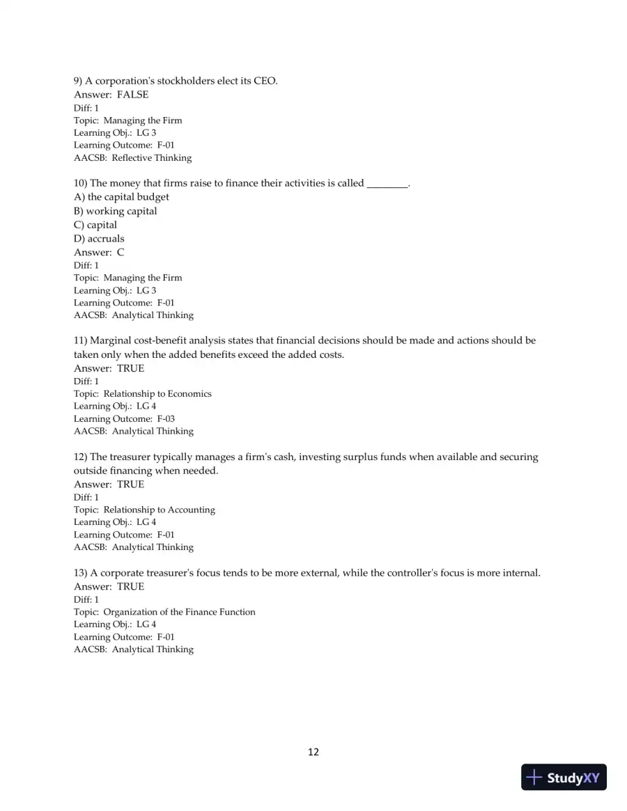 Test Bank for Principles of Managerial Finance, 15th Edition, page 14