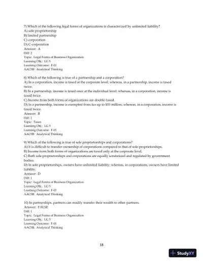 Test Bank for Principles of Managerial Finance, 15th Edition - Page 20 preview image