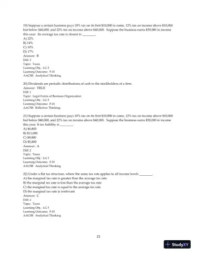 Test Bank for Principles of Managerial Finance, 15th Edition - Page 23 preview image