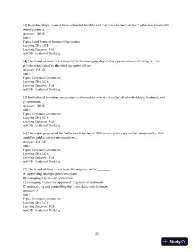 Test Bank for Principles of Managerial Finance, 15th Edition - Page 24 preview image