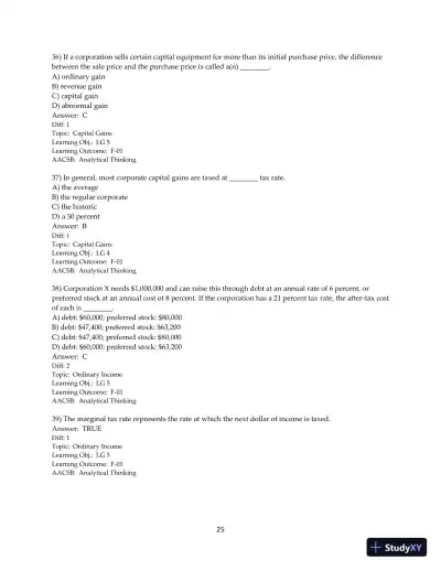 Test Bank for Principles of Managerial Finance, 15th Edition - Page 27 preview image