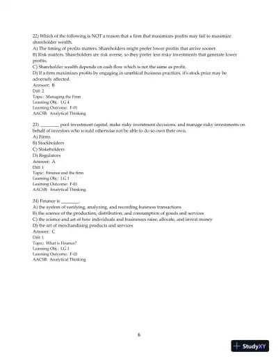 Test Bank for Principles of Managerial Finance, 15th Edition - Page 8 preview image