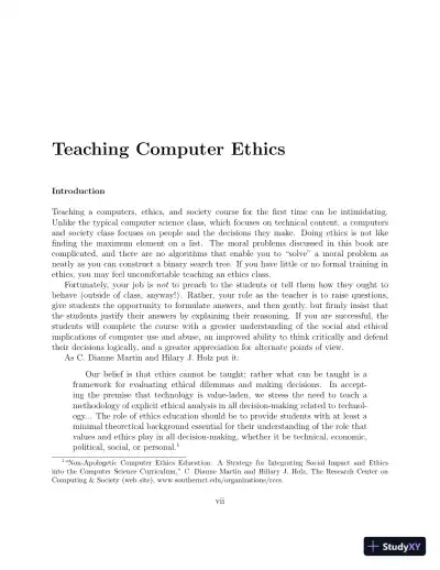 Solution Manual for Ethics for the Information Age, 7th Edition - Page 4 preview image