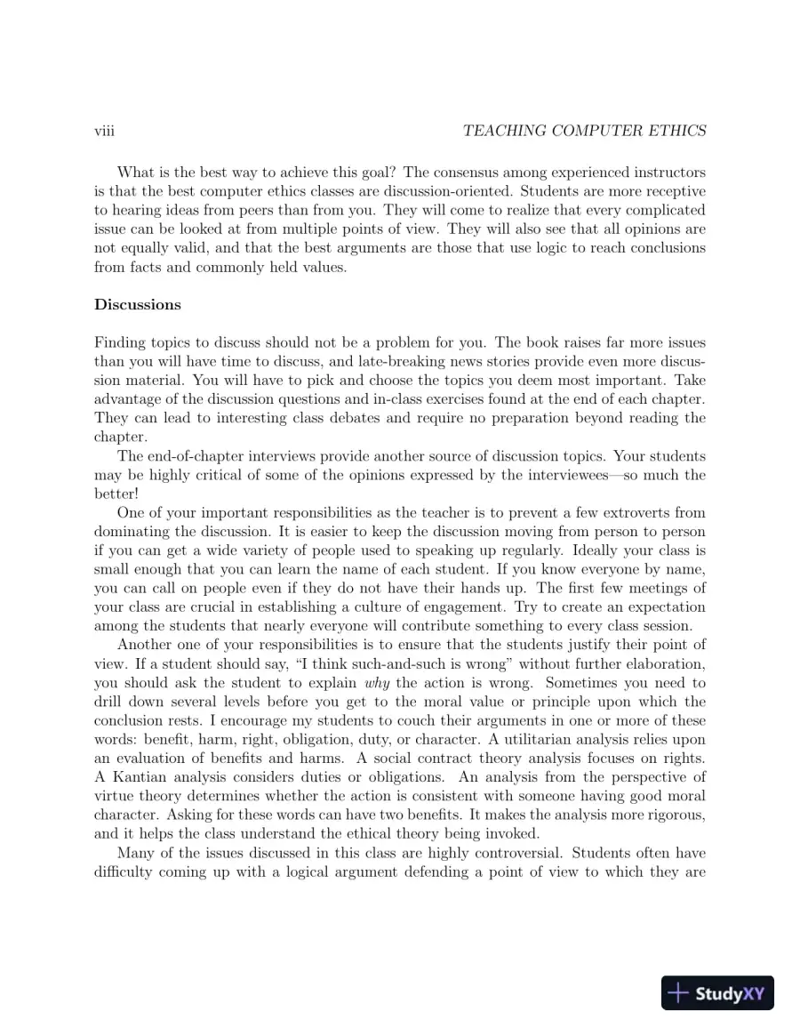Solution Manual for Ethics for the Information Age, 7th Edition, page 5
