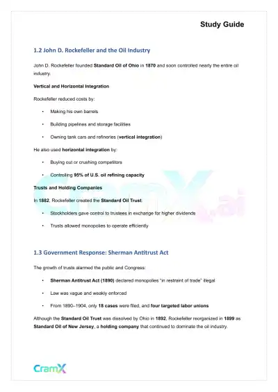 U.S. History II - Industrial America - Page 2 preview image