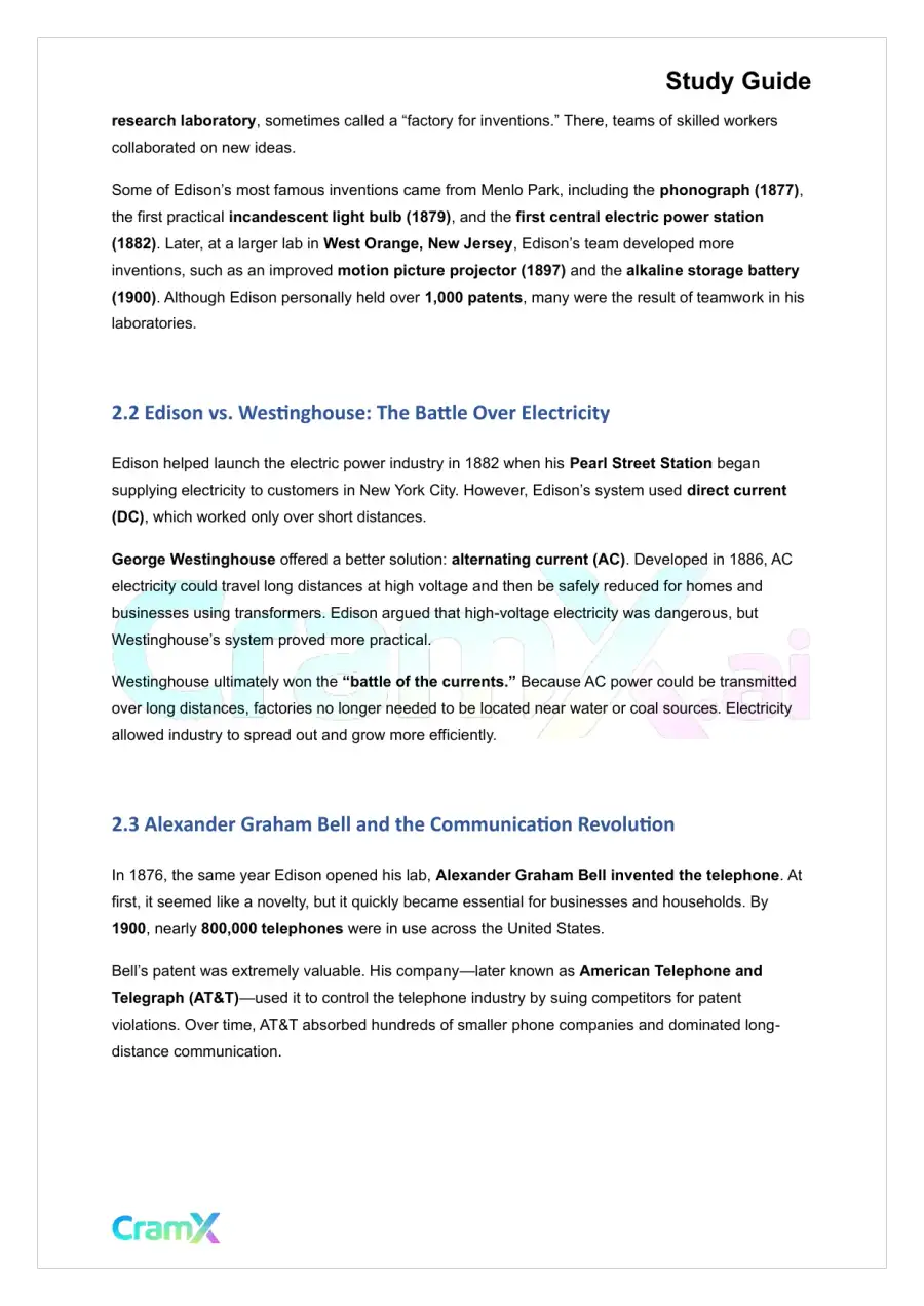 U.S. History II - Industrial America, page 4