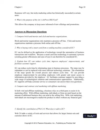 Solution Manual for E-Commerce 2019: Business, Technology and Society, 15th Edition - Page 11 preview image