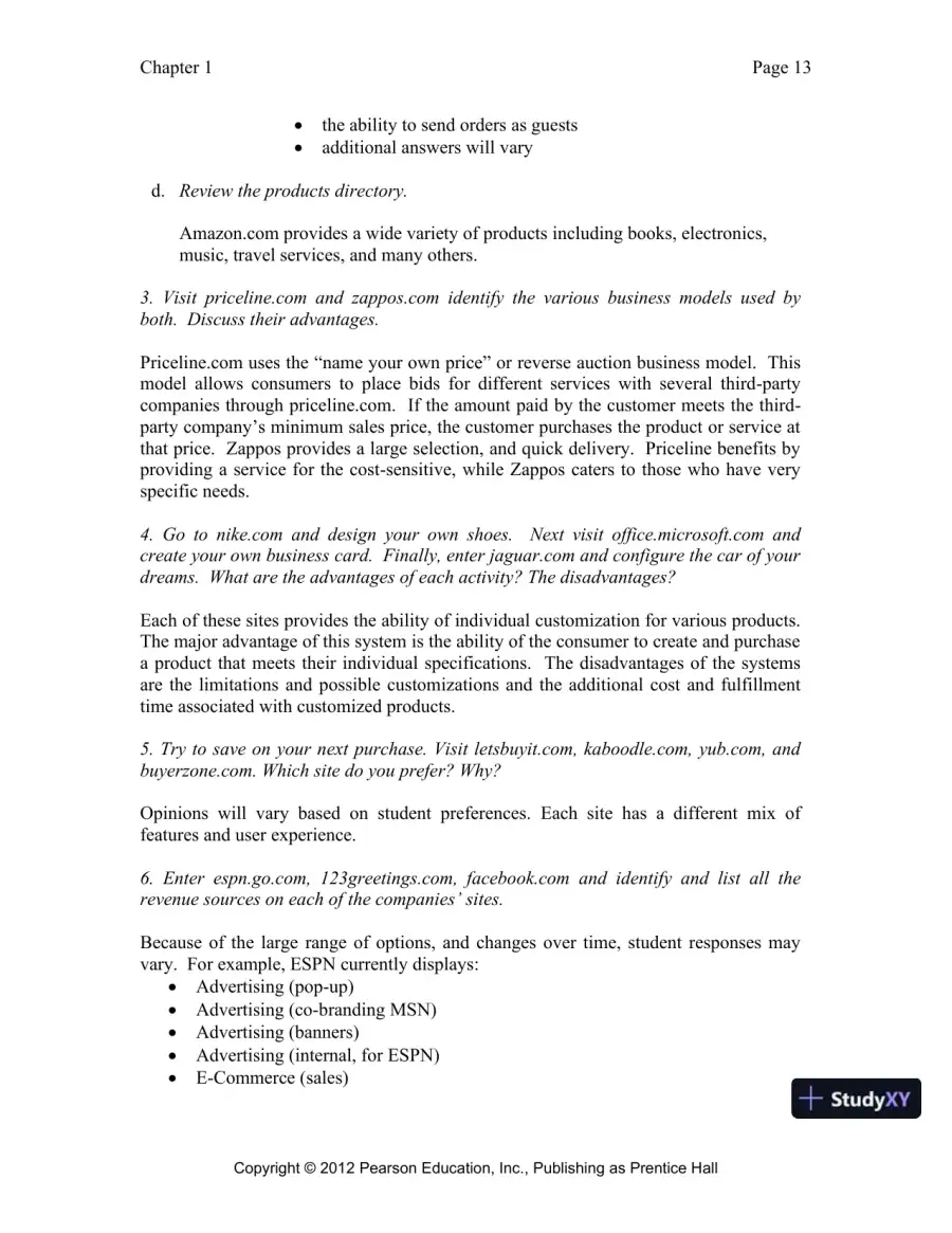 Solution Manual for E-Commerce 2019: Business, Technology and Society, 15th Edition, page 14