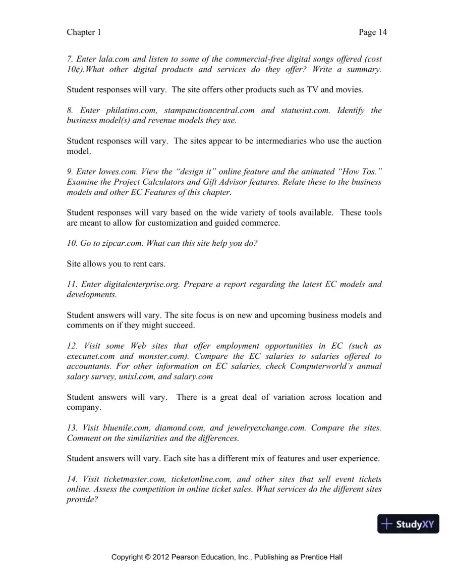 Solution Manual for E-Commerce 2019: Business, Technology and Society, 15th Edition, page 15
