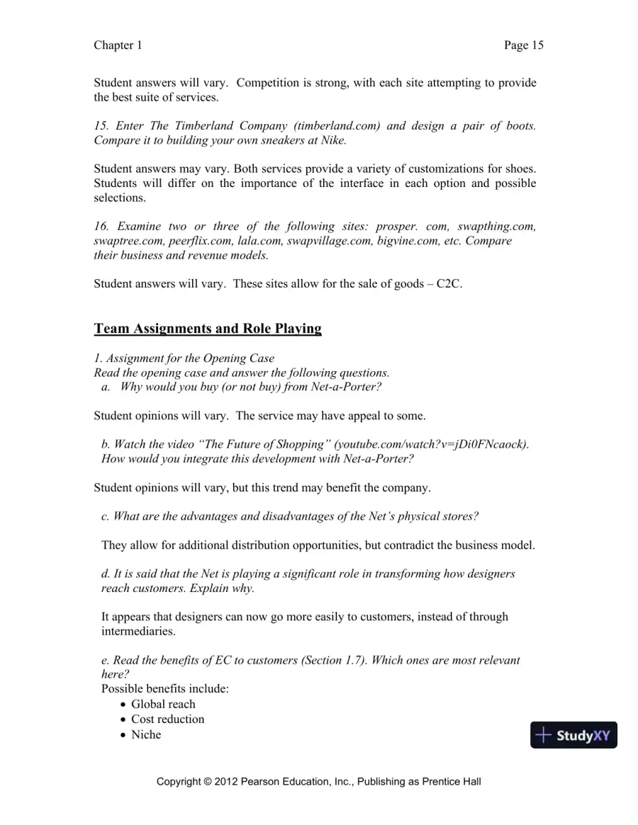 Solution Manual for E-Commerce 2019: Business, Technology and Society, 15th Edition, page 16