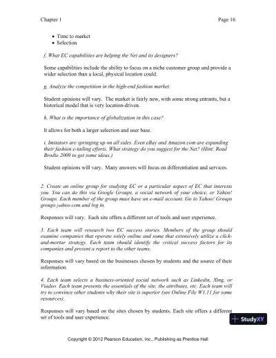 Solution Manual for E-Commerce 2019: Business, Technology and Society, 15th Edition - Page 17 preview image