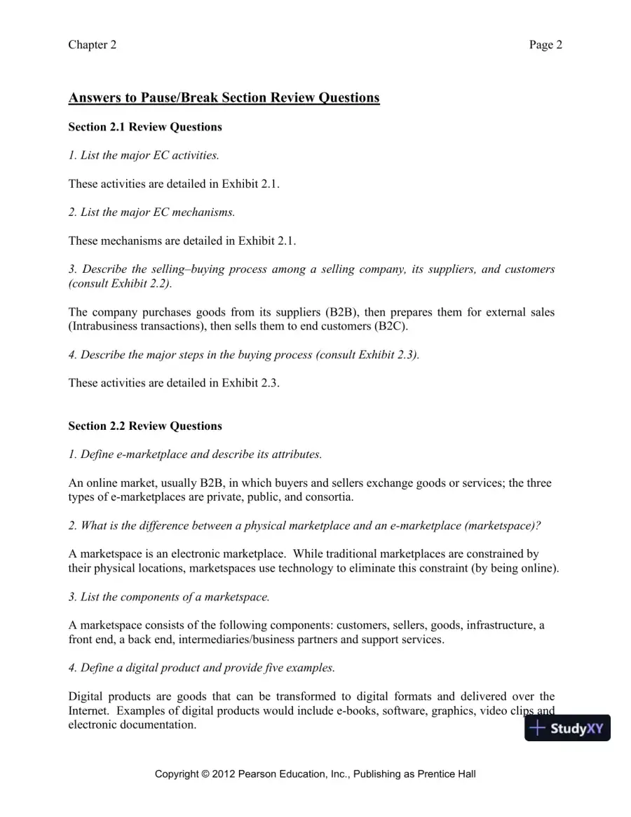 Solution Manual for E-Commerce 2019: Business, Technology and Society, 15th Edition, page 22