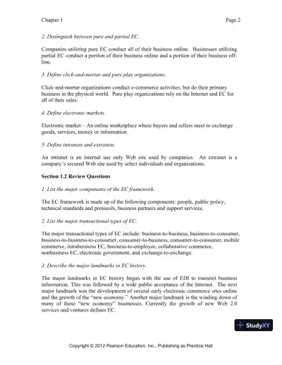 Solution Manual for E-Commerce 2019: Business, Technology and Society, 15th Edition - Page 3 preview image