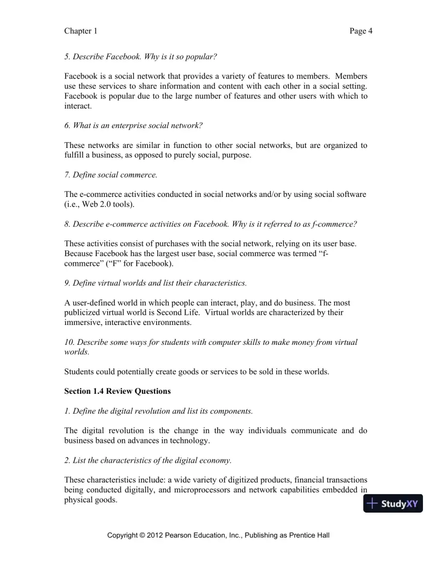 Solution Manual for E-Commerce 2019: Business, Technology and Society, 15th Edition, page 5