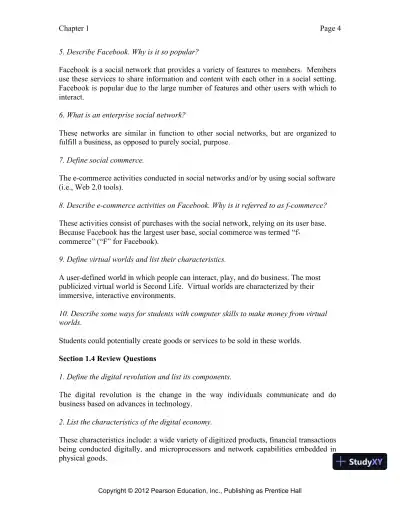 Solution Manual for E-Commerce 2019: Business, Technology and Society, 15th Edition - Page 5 preview image