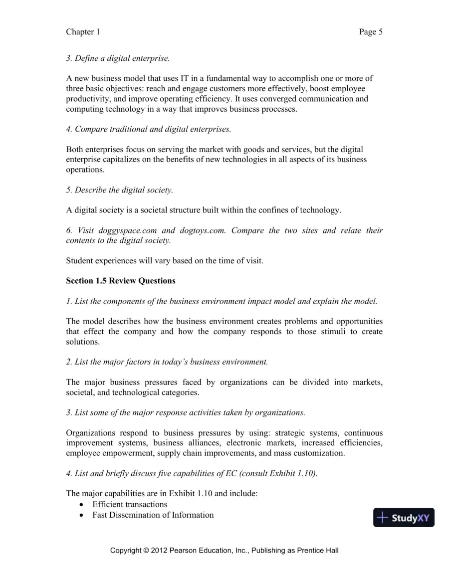 Solution Manual for E-Commerce 2019: Business, Technology and Society, 15th Edition, page 6