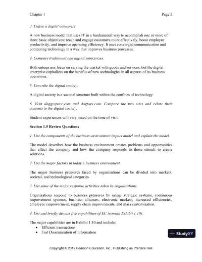 Solution Manual for E-Commerce 2019: Business, Technology and Society, 15th Edition - Page 6 preview image