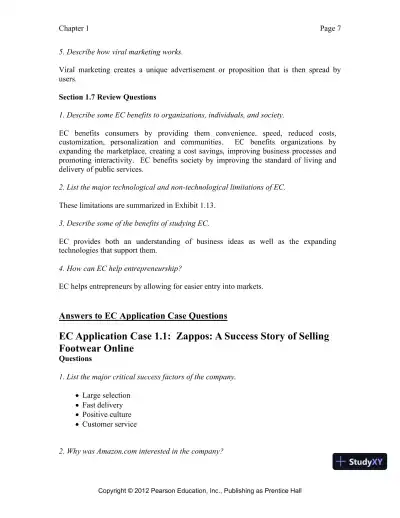 Solution Manual for E-Commerce 2019: Business, Technology and Society, 15th Edition - Page 8 preview image