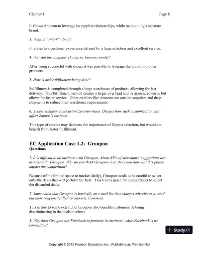 Solution Manual for E-Commerce 2019: Business, Technology and Society, 15th Edition - Page 9 preview image